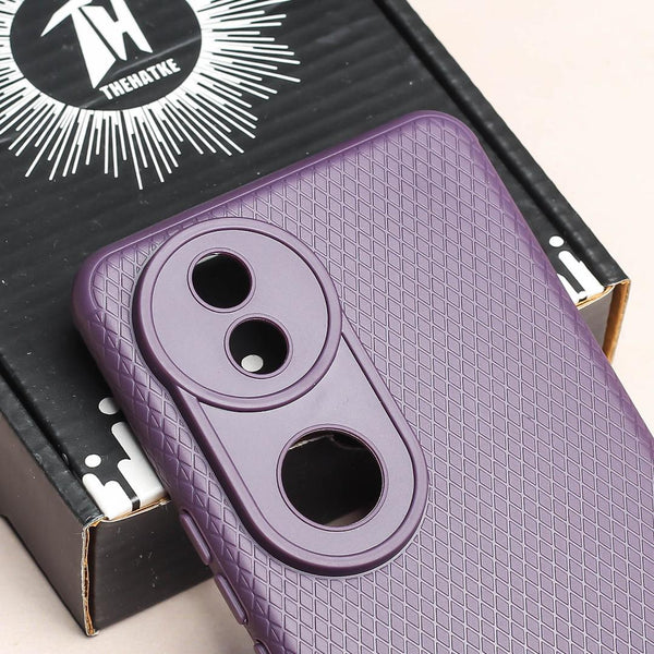 Deep Purple Line Wave Silicone Case for Vivo V50