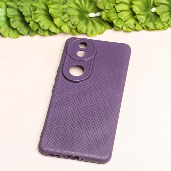 Deep Purple Line Wave Silicone Case for Vivo V50