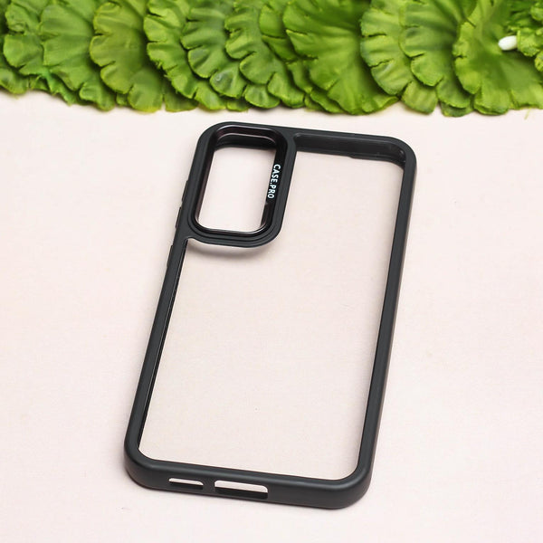 Black Lifted Transperant  Case for Samsung A34