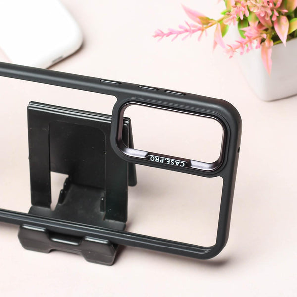 Black Lifted Transperant  Case for Samsung A34