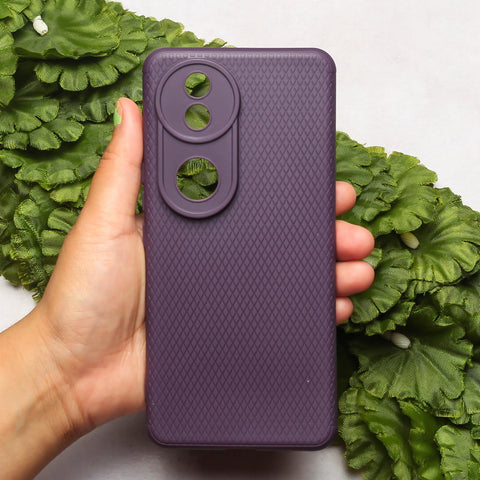 Deep Purple Line Wave Silicone Case for Vivo V50