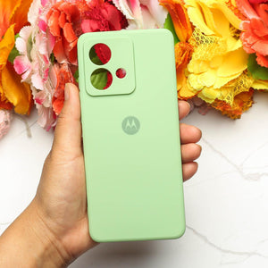 Light  green Candy silicone Case for Motorola G84