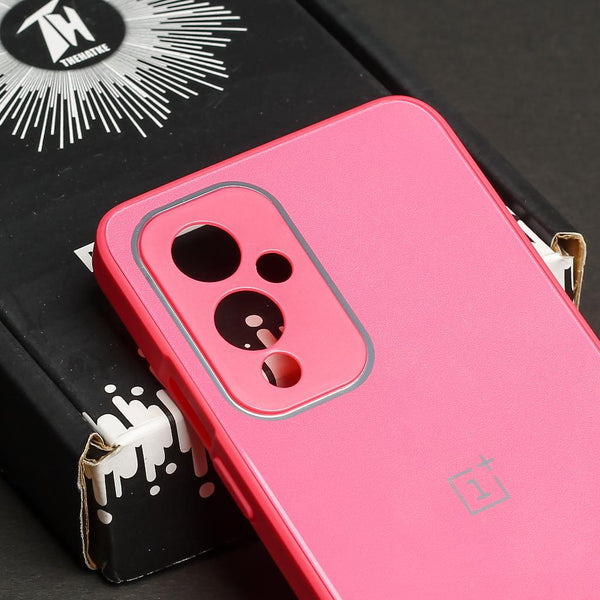 Dark Pink camera Safe mirror case for Oneplus 9