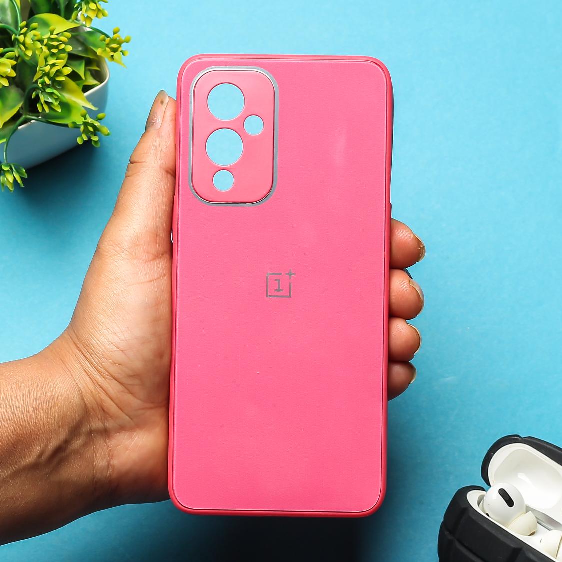 Dark Pink camera Safe mirror case for Oneplus 9