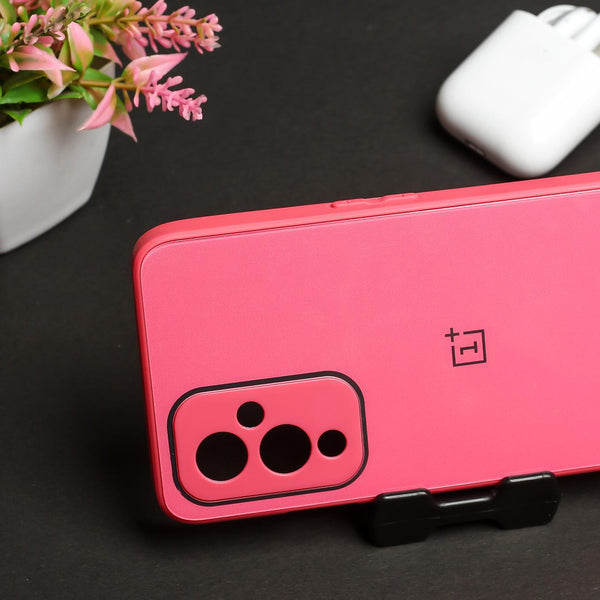 Dark Pink camera Safe mirror case for Oneplus 9