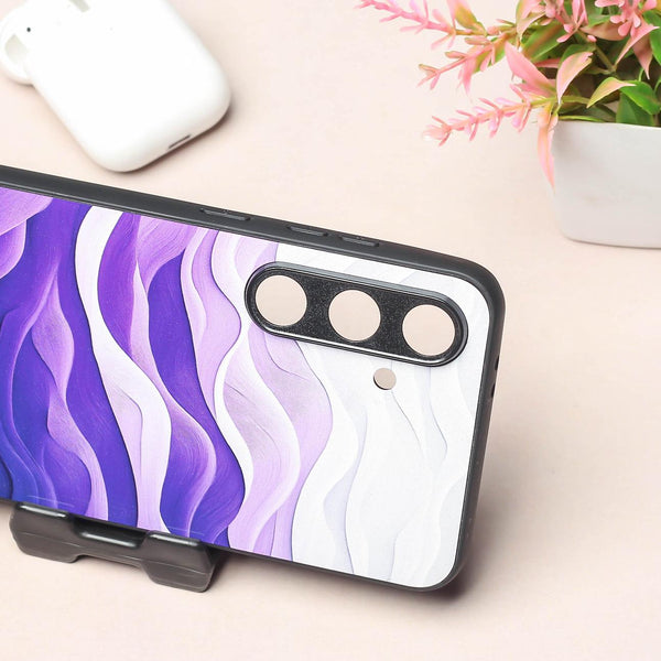 Purple Crest metal back case for Samsung S24 FE