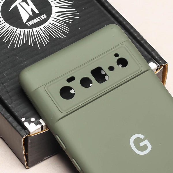 Olive Green Camera Original Silicone case for Google Pixel 6 Pro