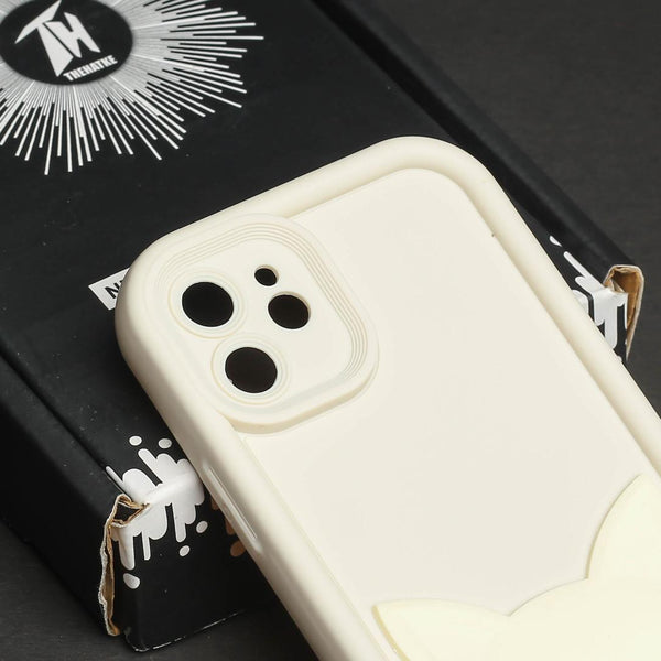 Cream Cute Cat Silicone case for Apple iphone 11