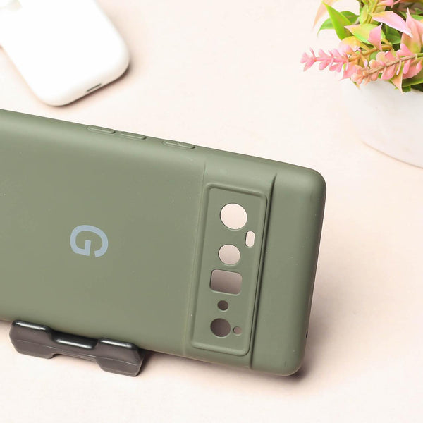 Olive Green Camera Original Silicone case for Google Pixel 6 Pro