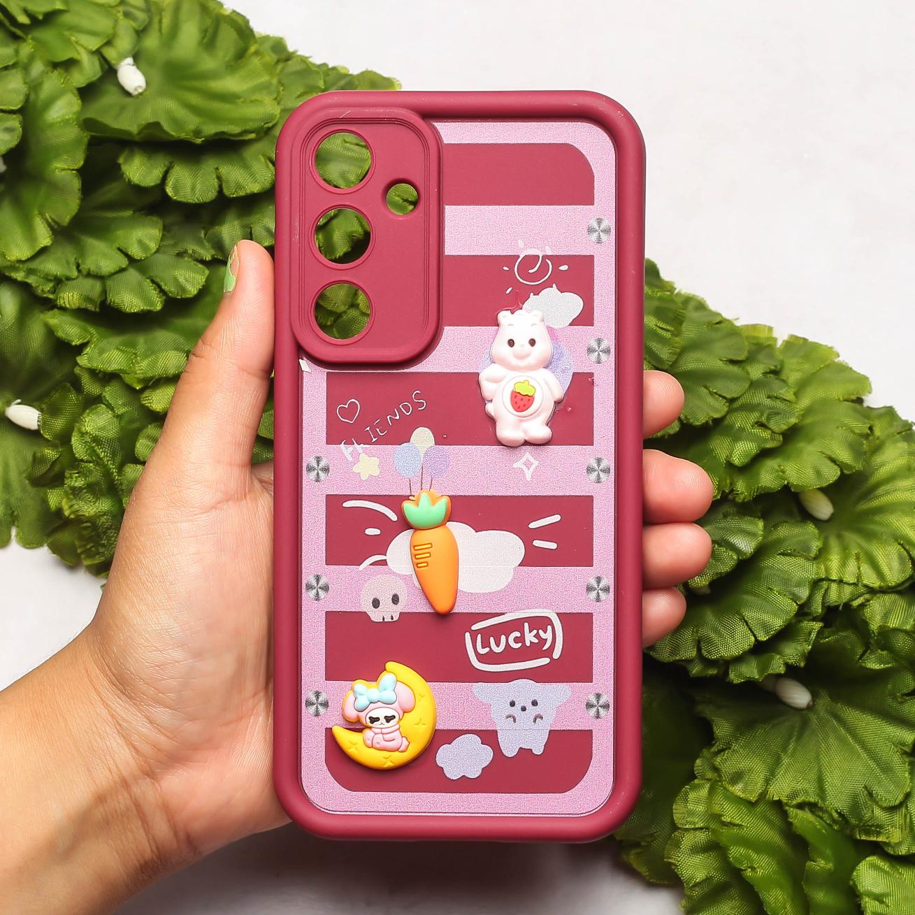 Mehroon Carrot Bunny Silicone case for Samsung A55