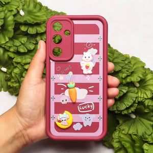 Mehroon Carrot Bunny Silicone case for Samsung A55