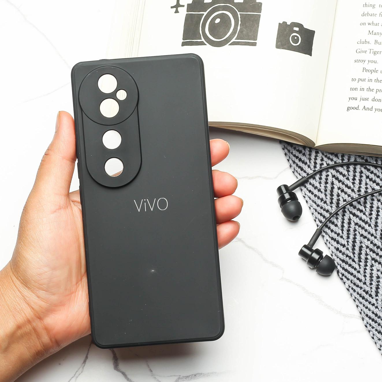 Black Camera Original Silicone case for Vivo V40