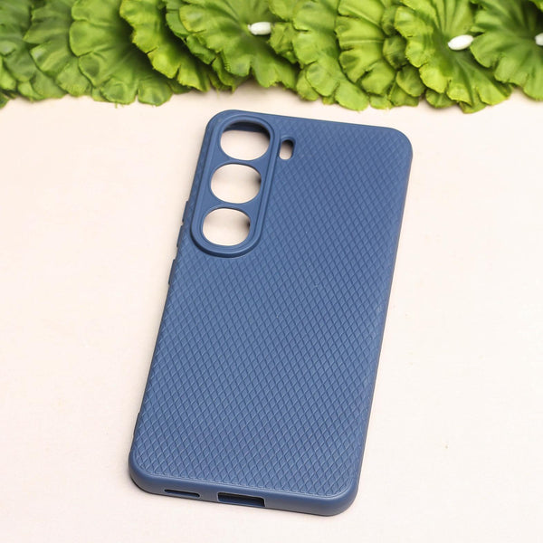 Dark Blue Line Wave Silicone Case for Vivo Y300