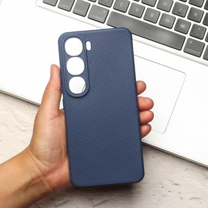 Dark Blue Line Wave Silicone Case for Vivo Y300