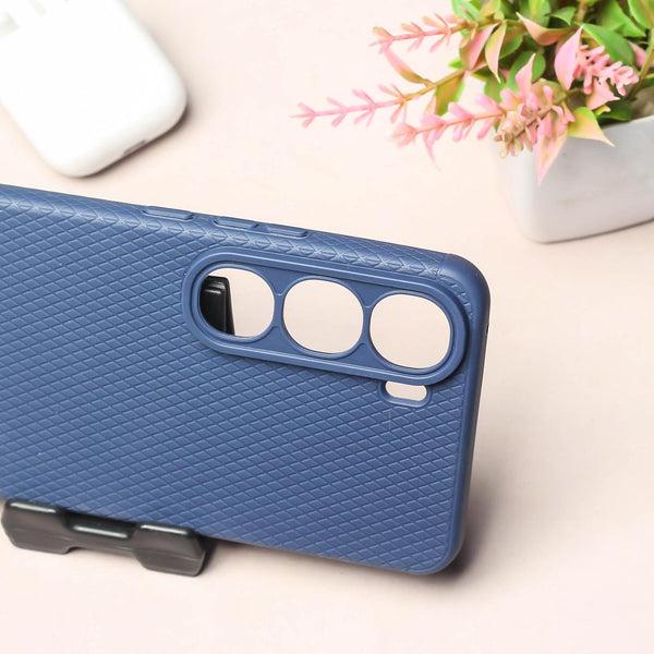 Dark Blue Line Wave Silicone Case for Vivo Y300