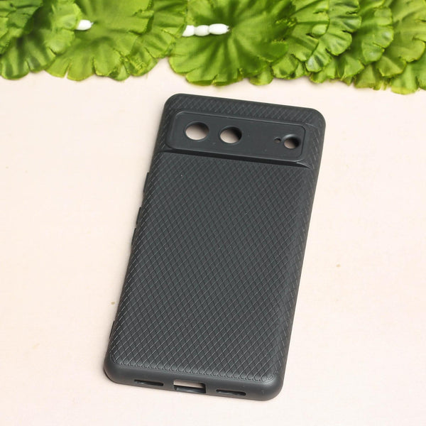Black Line Wave Silicone Case for Google Pixel 7