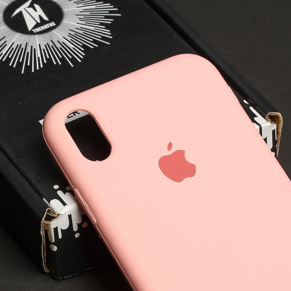 Pink Original Silicone case for Apple iphone XR