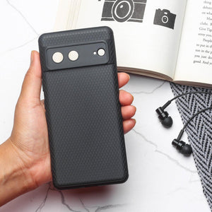 Black Line Wave Silicone Case for Google Pixel 7