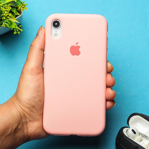 Pink Original Silicone case for Apple iphone XR