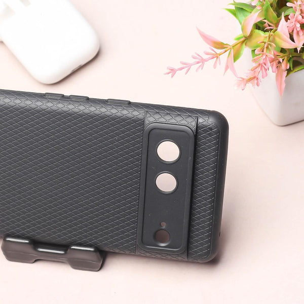 Black Line Wave Silicone Case for Google Pixel 7