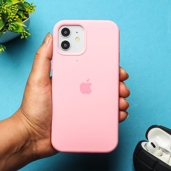 Pink Original Silicone case for Apple iphone 12