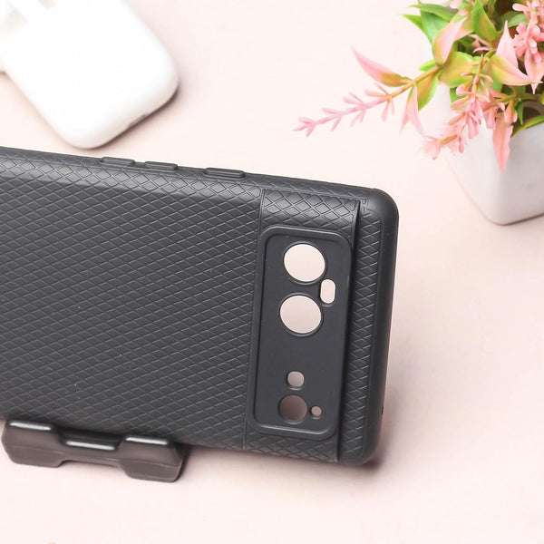 Black Line Wave Silicone Case for Google Pixel 6