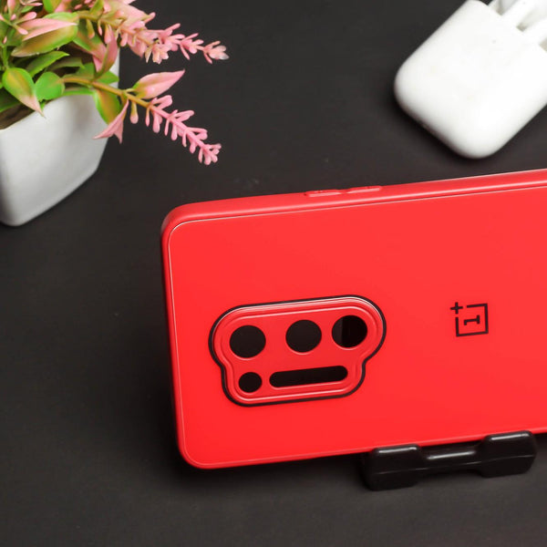 Red camera Safe mirror case for Oneplus 8 Pro