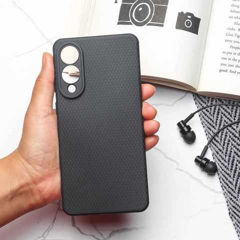Black Line Wave Silicone Case for Oneplus Nord Ce 4 Lite