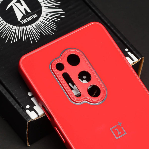 Red camera Safe mirror case for Oneplus 8 Pro