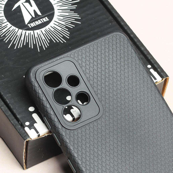Black Line Wave Silicone Case for Samsung A32