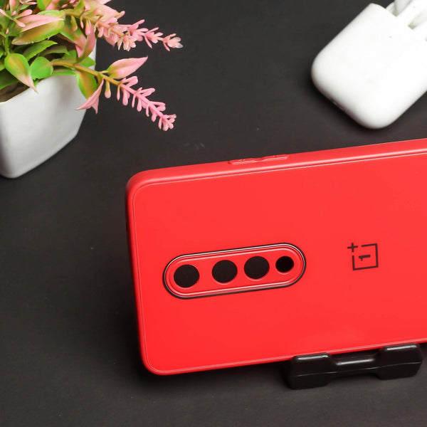 Red camera Safe mirror case for Oneplus 8