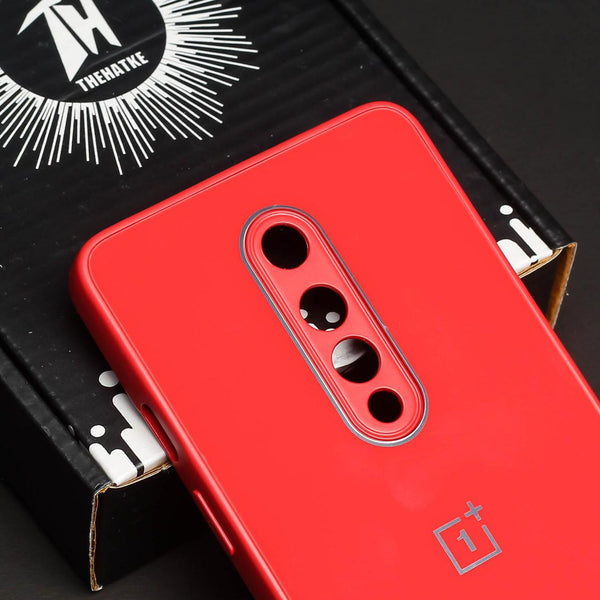 Red camera Safe mirror case for Oneplus 8