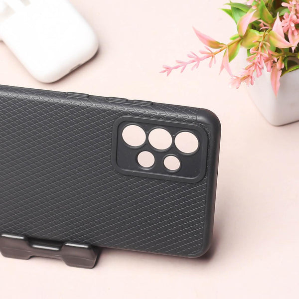 Black Line Wave Silicone Case for Samsung A32
