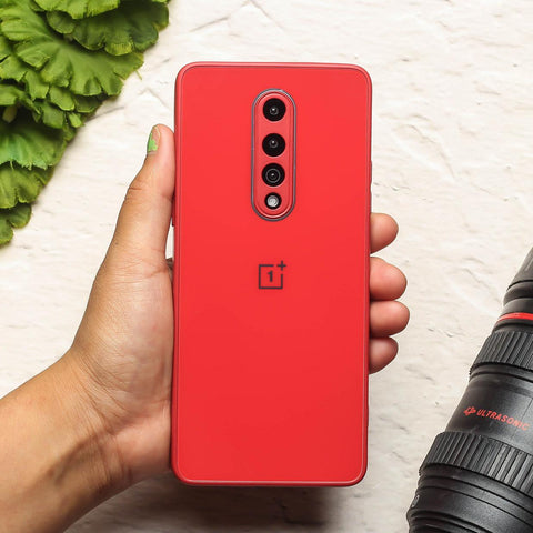 Red camera Safe mirror case for Oneplus 8