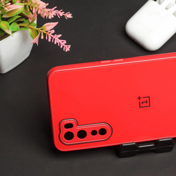 Red camera Safe mirror case for Oneplus Nord