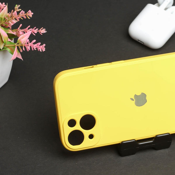 Yellow Original Camera Silicone case for Apple iphone 13