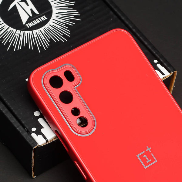 Red camera Safe mirror case for Oneplus Nord