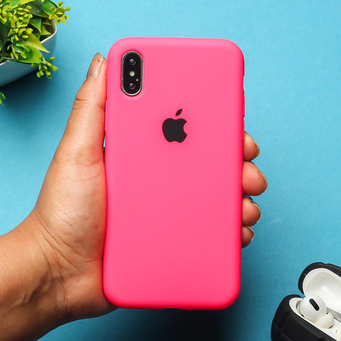 Hot Pink Original Silicone case for Apple iphone XS Max