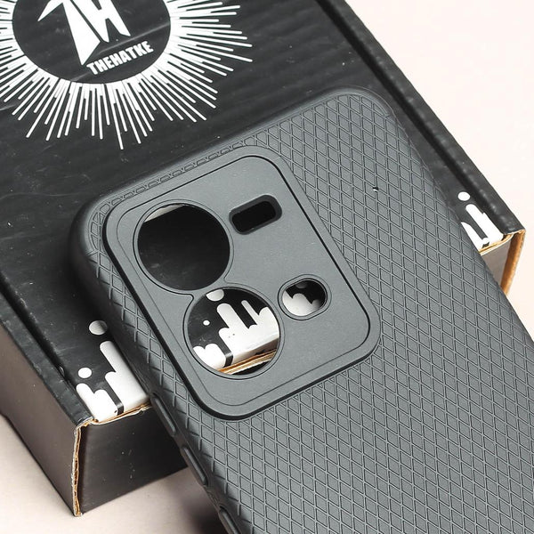 Black Line Wave Silicone Case for Vivo V25