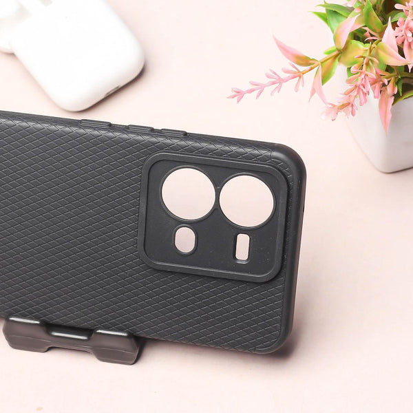 Black Line Wave Silicone Case for Vivo V25