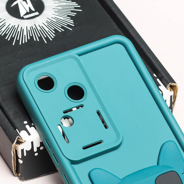 Green SHOUNENN BULLDOG Silicone case for Vivo V30