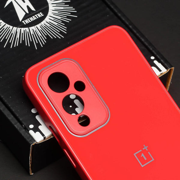 Red camera Safe mirror case for Oneplus 9