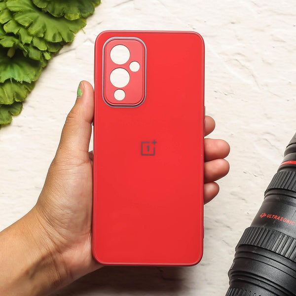 Red camera Safe mirror case for Oneplus 9