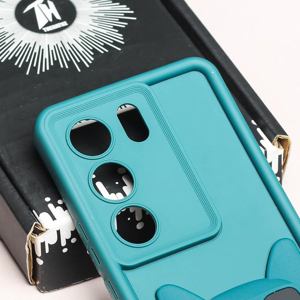 Green SHOUNENN BULLDOG Silicone case for Vivo V29