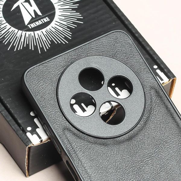 X-LEVEL Black Leather Case for OPPO Reno 12F 5G