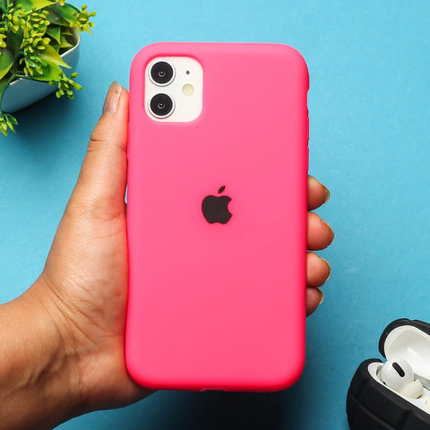 Hot Pink Original Silicone case for Apple iphone 11