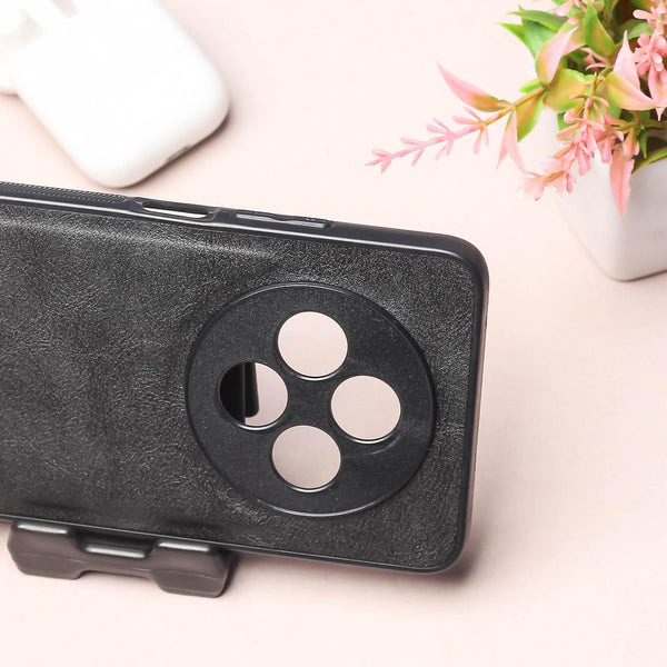 X-LEVEL Black Leather Case for OPPO Reno 12F 5G
