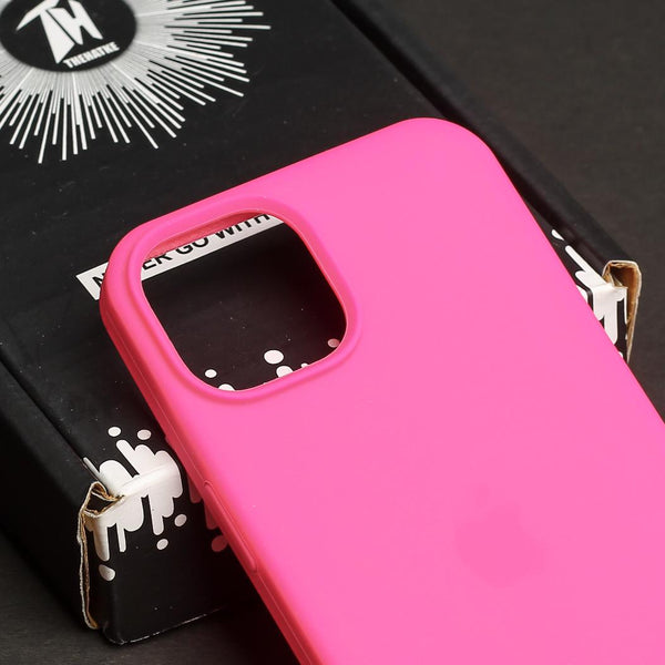 Hot Pink Original Silicone case for Apple iphone 13 Mini