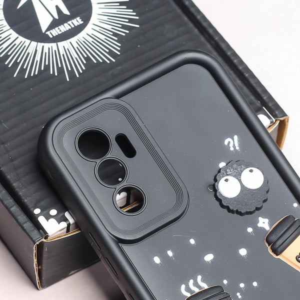 Black COFFEE (ALWAYS HAPPY) Silicone case for Vivo V23e