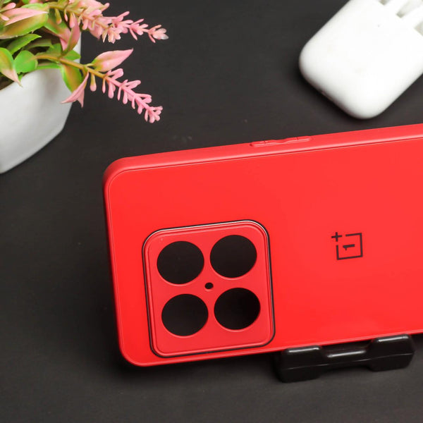 Red camera Safe mirror case for Oneplus 10t
